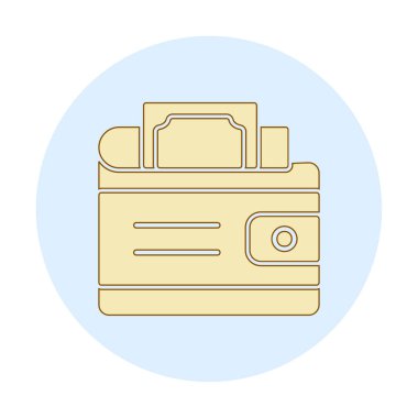 Basit cüzdan. simge vektör illüstrasyon tasarımı