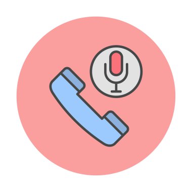 Basit Arama Kaydı simgesi, vektör illüstrasyonu