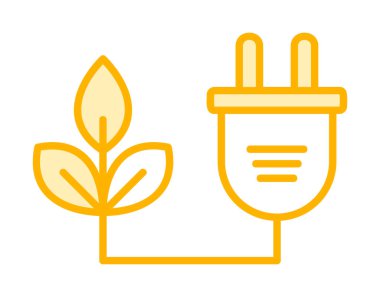 Basit Biyokütle eko enerji simgesi, vektör illüstrasyonu