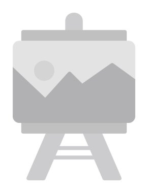 düz boyama simgesi, vektör illüstrasyonu