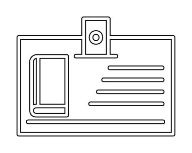 Kütüphane kartı simgesi, vektör illüstrasyonu
