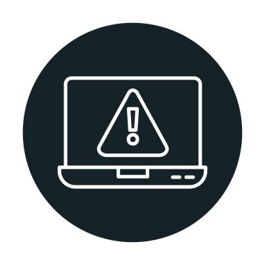 Hata vektör çizimi, Konsept ve grafik tasarım için Adware vektör çizgisi simgesi. 