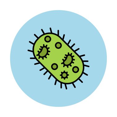 düz mikroorganizma ikon vektör illüstrasyon tasarımı