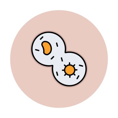 Mitoz web simgesi, vektör illüstrasyonu