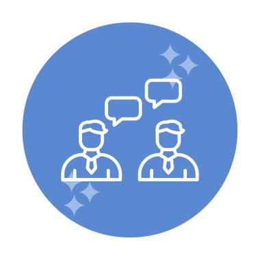 Basit Çalışma İletişim simgesi, vektör illüstrasyonu