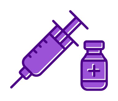 Basit insülin simgesi, vektör illüstrasyonu