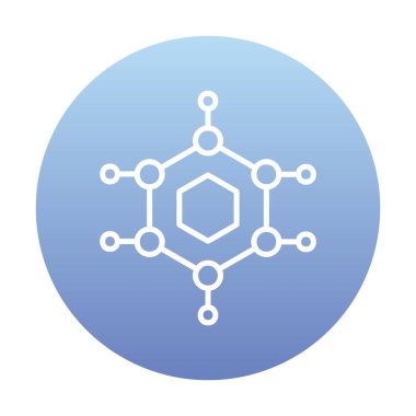 Basit Nanoteknoloji simgesi, vektör illüstrasyonu