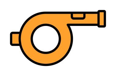  Islık düz simge tasarımı, vektör, illüstrasyon