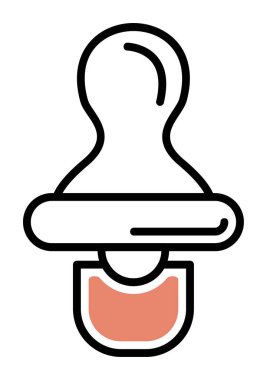 Bebek emziği çizgisi simgesi. doğrusal biçim işareti web tasarımı.
