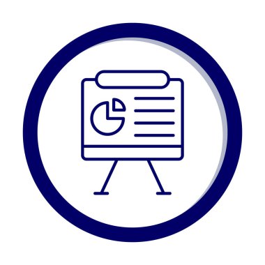 Sunum tahtası simgesi, vektör illüstrasyonu   