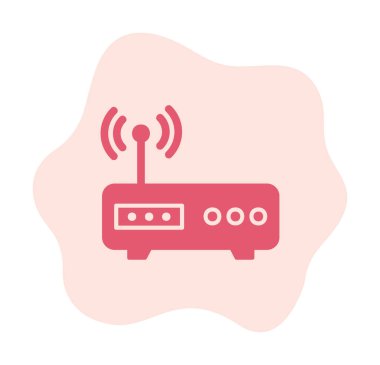 Basit Modem düz ikon vektör çizimi