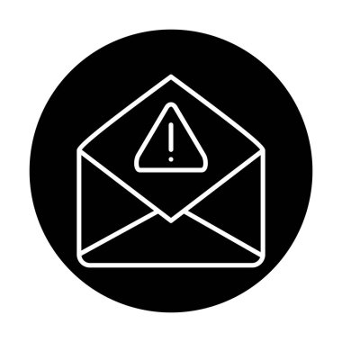 Basit çöp posta harfi simgesi, vektör illüstrasyonu