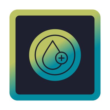 Kan damlası ağ simgesi, vektör illüstrasyonu 