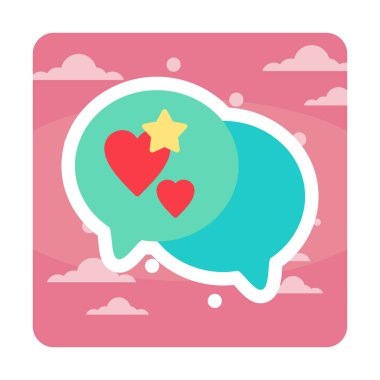 Basit konuşma balonu simgesi, vektör illüstrasyonu