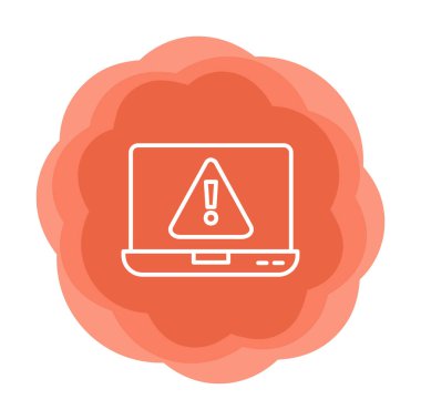 Hata vektör çizimi, Konsept ve grafik tasarım için Adware vektör çizgisi simgesi. 