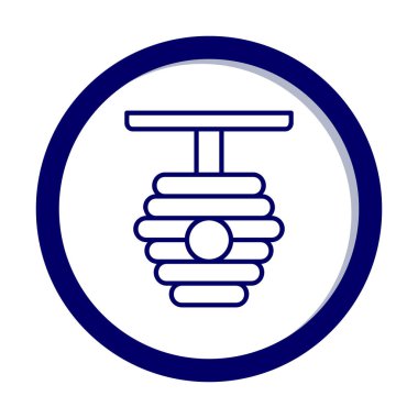 Arı kovanı simgesi vektör illüstrasyonu