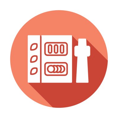 Basit Japon Bento kutusu simgesi, vektör illüstrasyonu