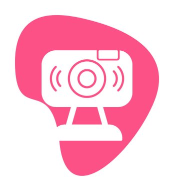 Web kamerası. Web simgesi basit illüstrasyon                   