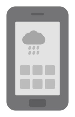 Cep telefonu web simgesi, vektör çizim