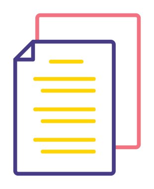 belgelerin vektör çizimi simgesi  