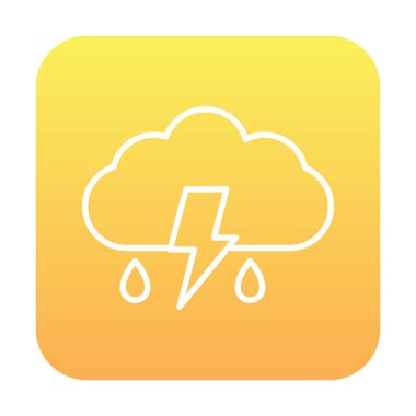 Gök gürültüsü hava ikonu vektör illüstrasyonu 