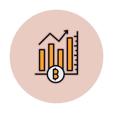 Basit Analitik simge, vektör illüstrasyonu