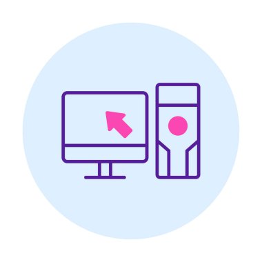 kişisel bilgisayar simgesi, vektör illüstrasyonu basit tasarım