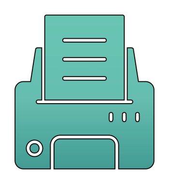 Yazıcı simgesi vektör illüstrasyonu