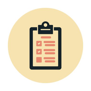 kontrol listesi simgesi, vektör illüstrasyonu 