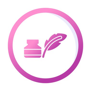 Quill ve Ink vektör simgesi