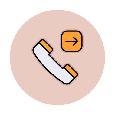 Giden telefon simgesi izole vektör çizimi tasarımı