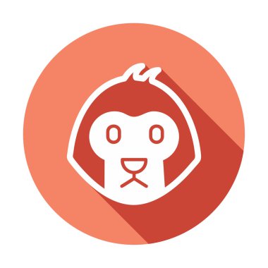  maymun arka planda izole. vektör