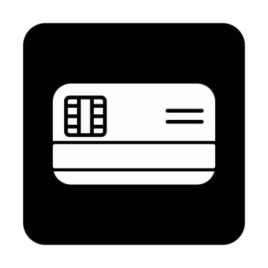 Kredi kartı simgesi, vektör illüstrasyonu basit tasarım