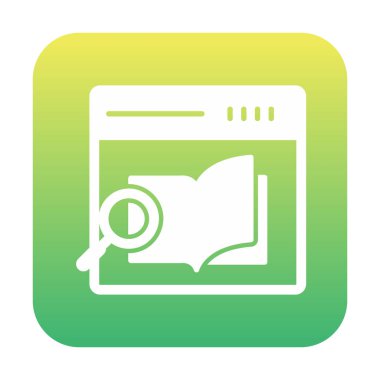 Basit Araştırma Kitabı simgesi, vektör illüstrasyonu