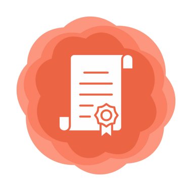 Sertifika vektör simgesi modern basit illüstrasyon                                 