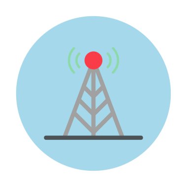 Basit anten simgesi, vektör illüstrasyonu