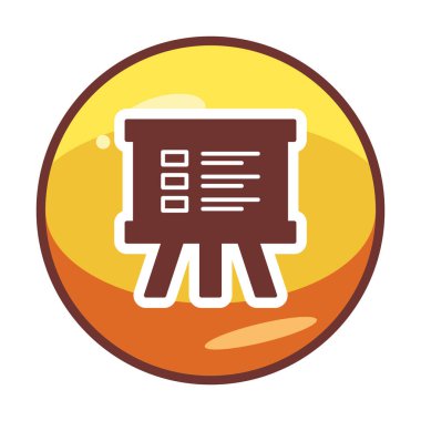 Üniversite Sunum ikonu vektör illüstrasyonu 