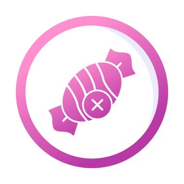 Basit Şekersiz simge, vektör illüstrasyonu