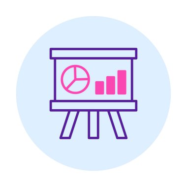 Whiteboard simgesinin vektör illüstrasyonu