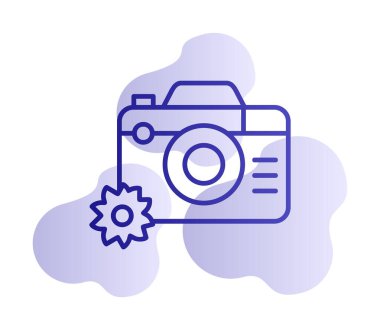 fotoğraf makinesi ikon vektör illüstrasyonu                      