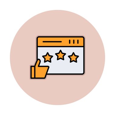 Basit Düz İnceleme simgesi vektör çizimi