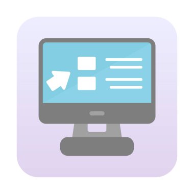 Basit Online Course Üniversitesi simgesi, vektör illüstrasyonu