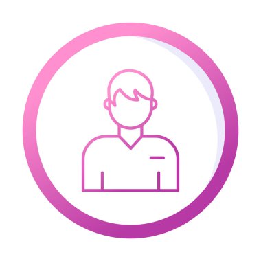 Erkek kullanıcı simgesi. Vektör çizim