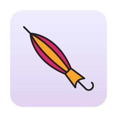 Kapatılan Şemsiye web simgesi, vektör illüstrasyonu