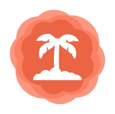 palmiye ağacı kutsal kişilerin resmi, vektör çizim