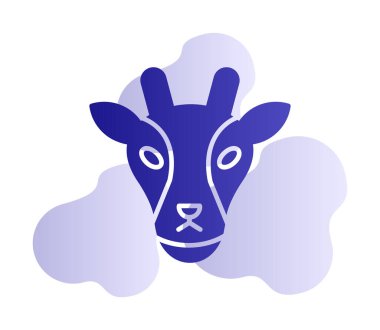 Zürafa baş web simgesi, vektör illüstrasyonu 