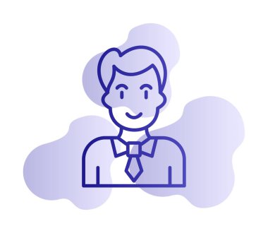 Profesör Web simgesi, vektör illüstrasyonu