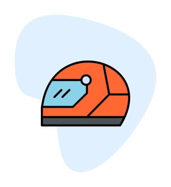 Kask simge vektör çizim yarış                 