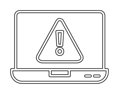 Hata vektör çizimi, Konsept ve grafik tasarım için Adware vektör çizgisi simgesi. 