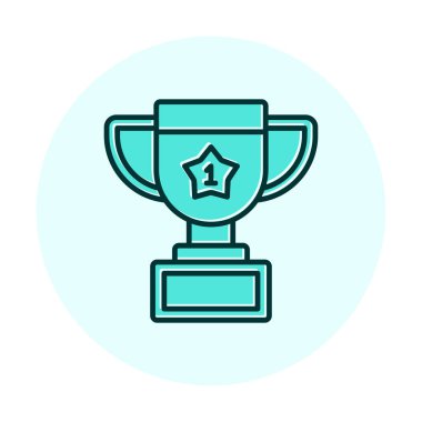 Basit kupa çizgisi vektör illüstrasyonu